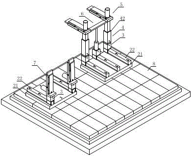 An automatic welding random positioning and automatic clamping reset device