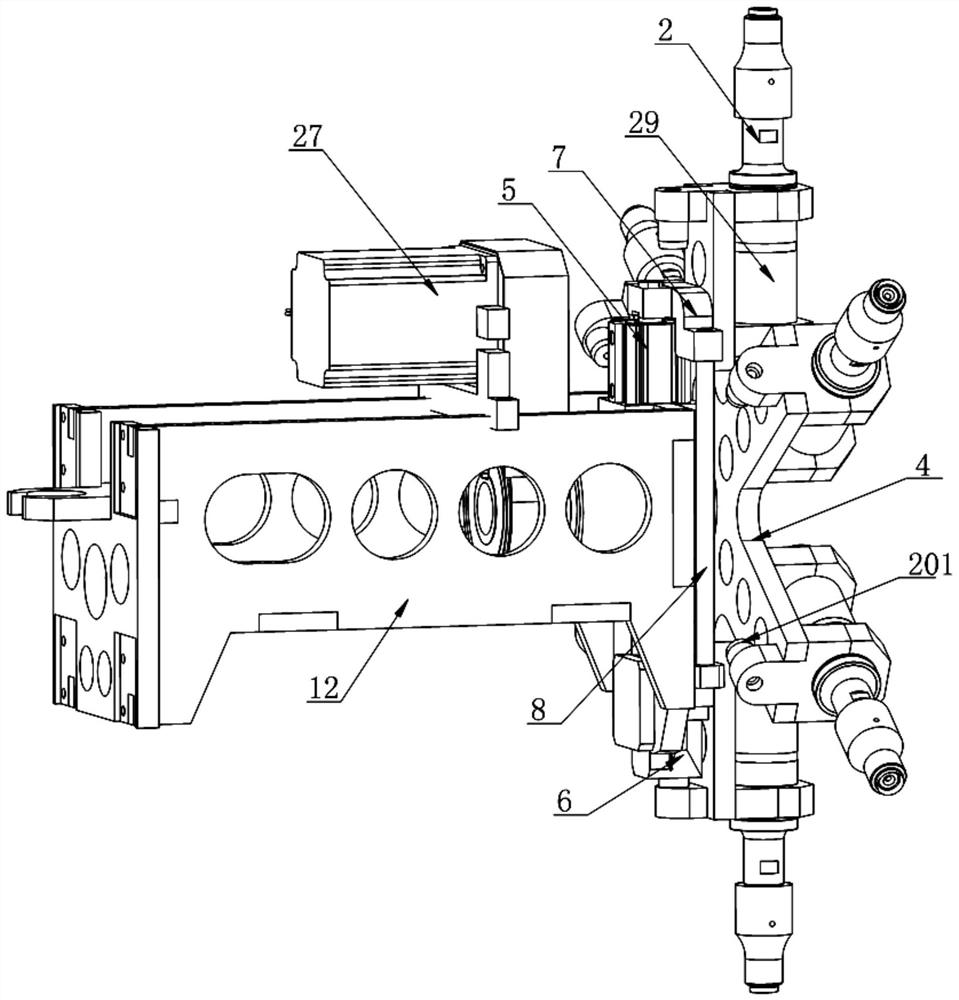 A six-head automatic switching punching die set