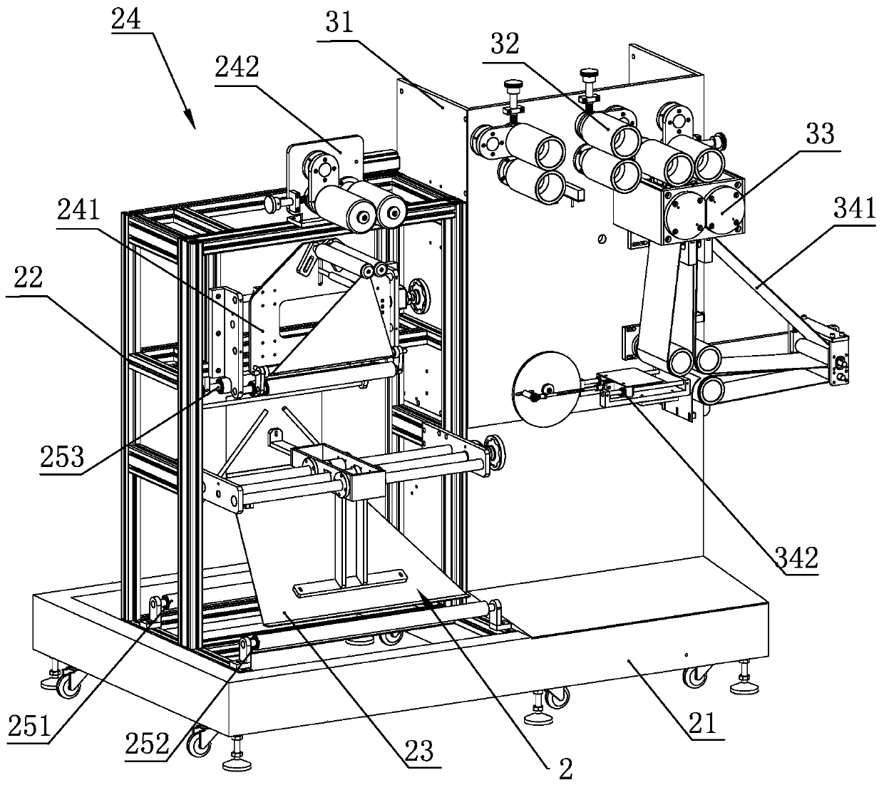 Full-automatic non-woven fabric packaging machine