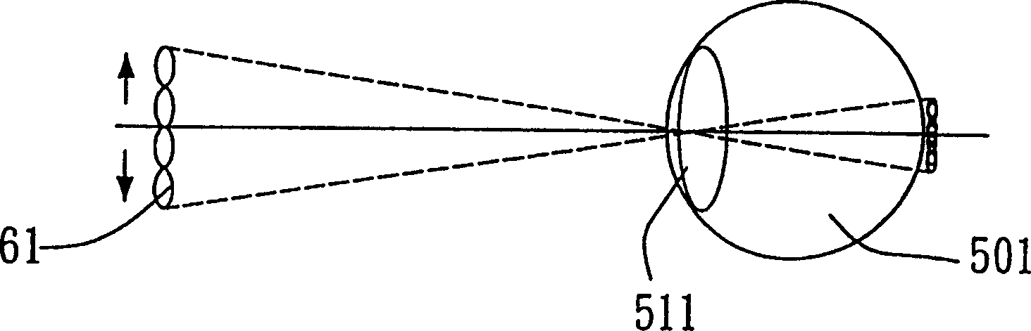 Monoblock refraction imaging display device with visual focal length compressing set