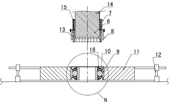 Punching sealing device for composite sealed bearing