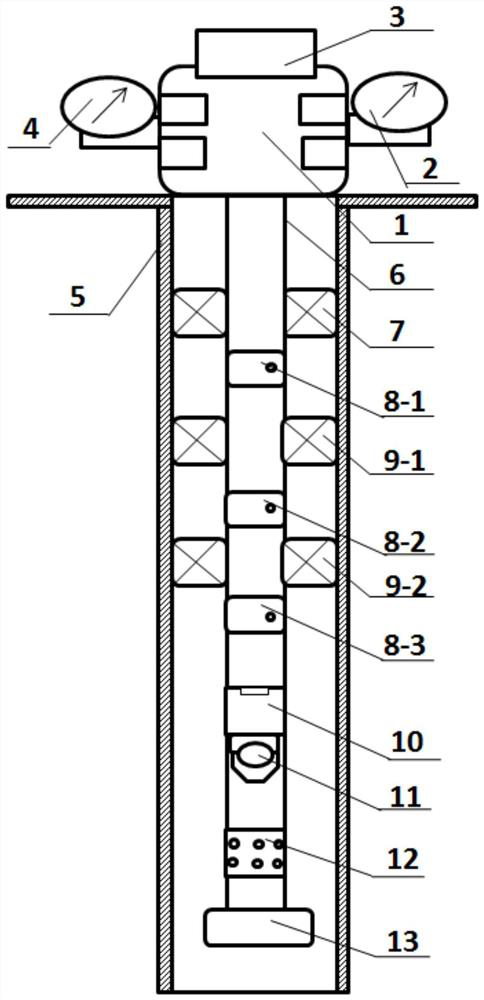 A wireless transmission system and method for layered water injection data of water injection wells based on time window