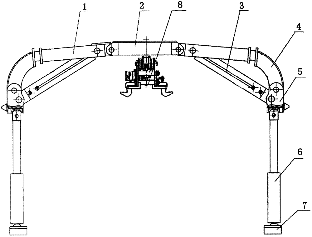 Roadway temporary supporting bracket with self-containing hoisting track and using method