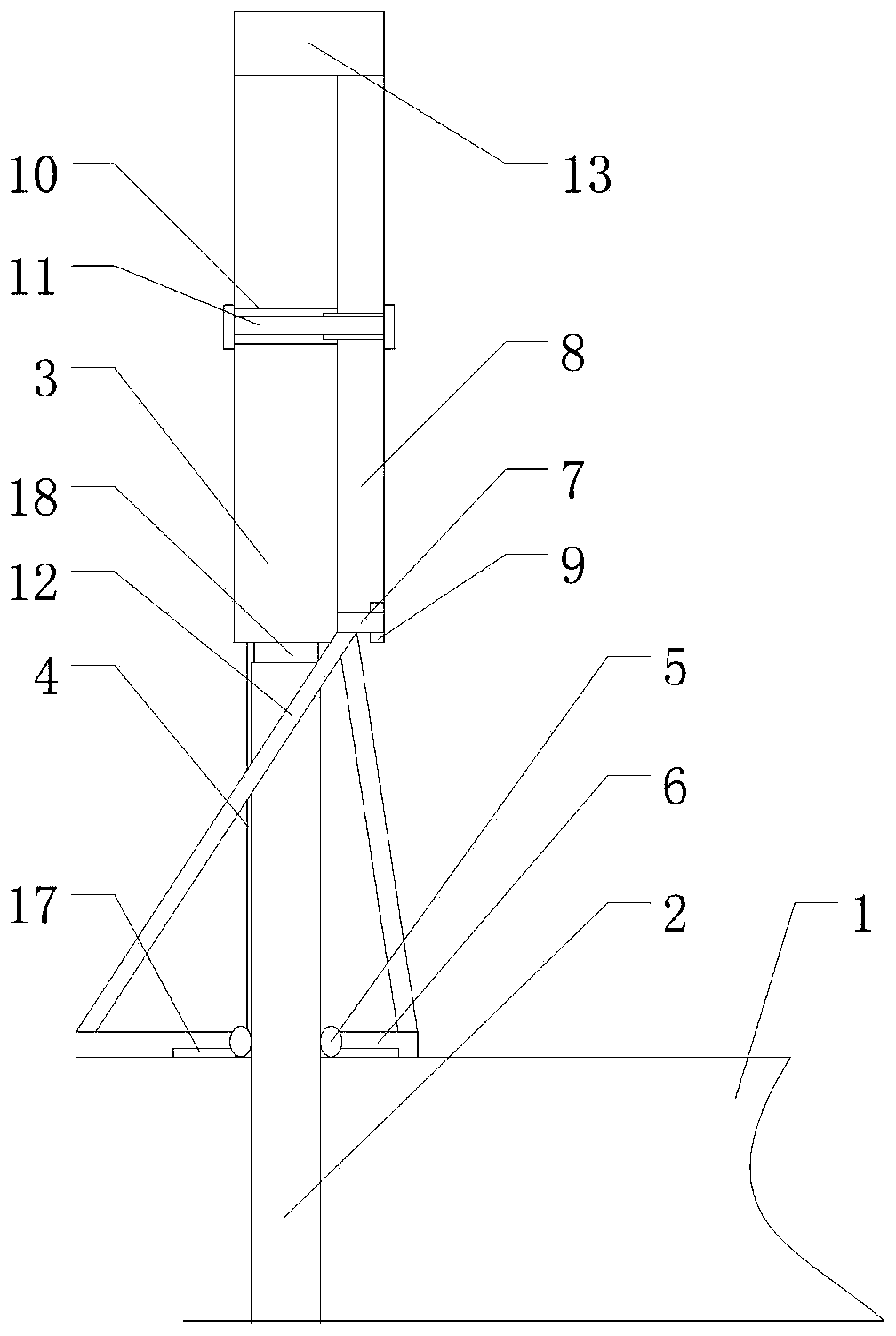 Intelligent construction method for suspension part for crash barrier for expressway