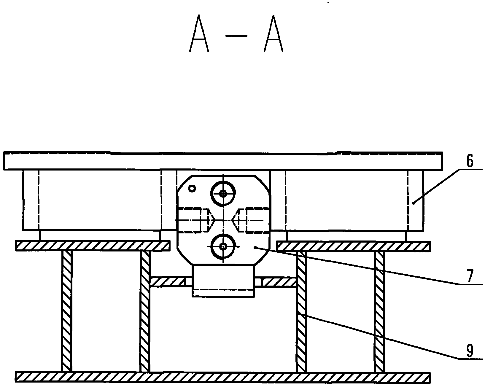 Support type rescue restarting equipment with hydraulic oil cylinders at two sides for motor train unit