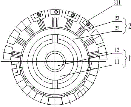 Fabric ring drum device capable of expanding and contracting and used for tire forming