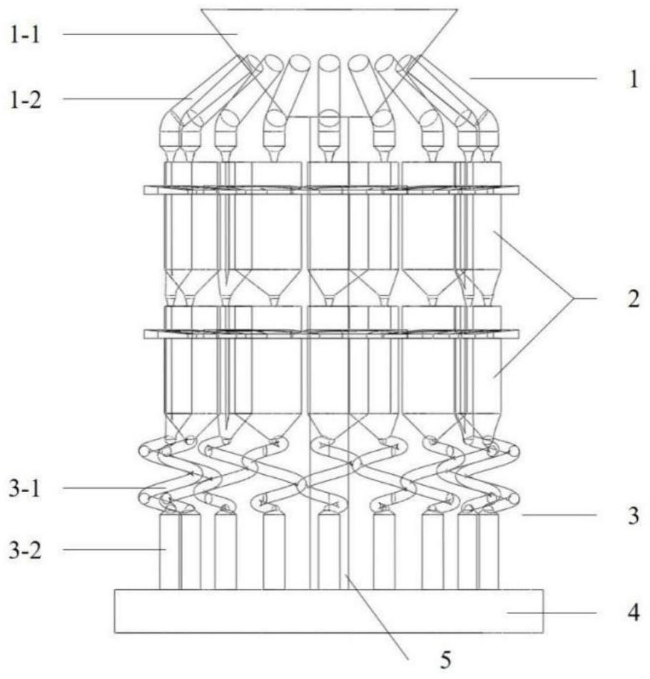 Multi-layer module superposition wax mold structure and method for efficiently preparing single crystal blade by using same