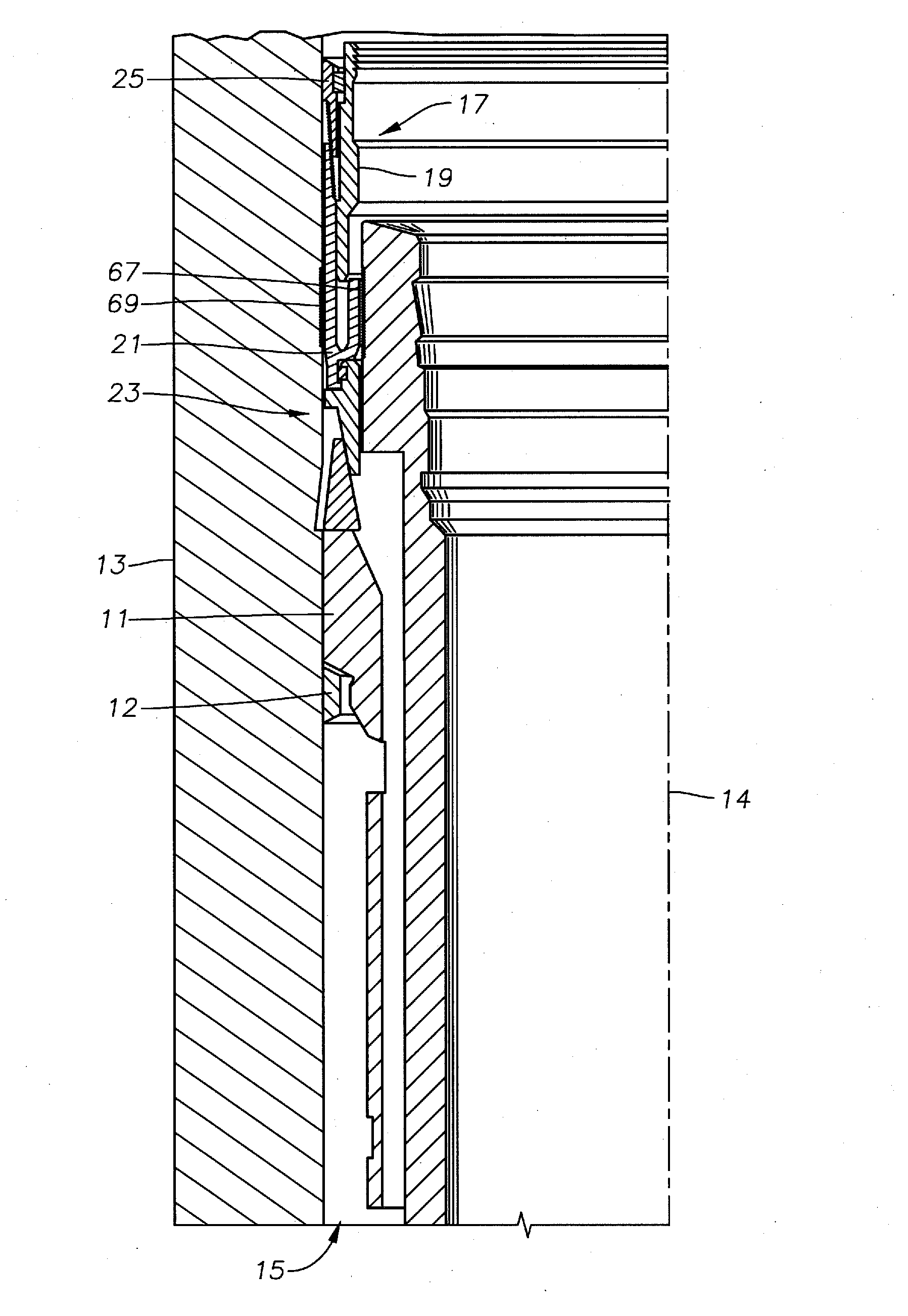 Casing hanger lockdown with conical lockdown ring