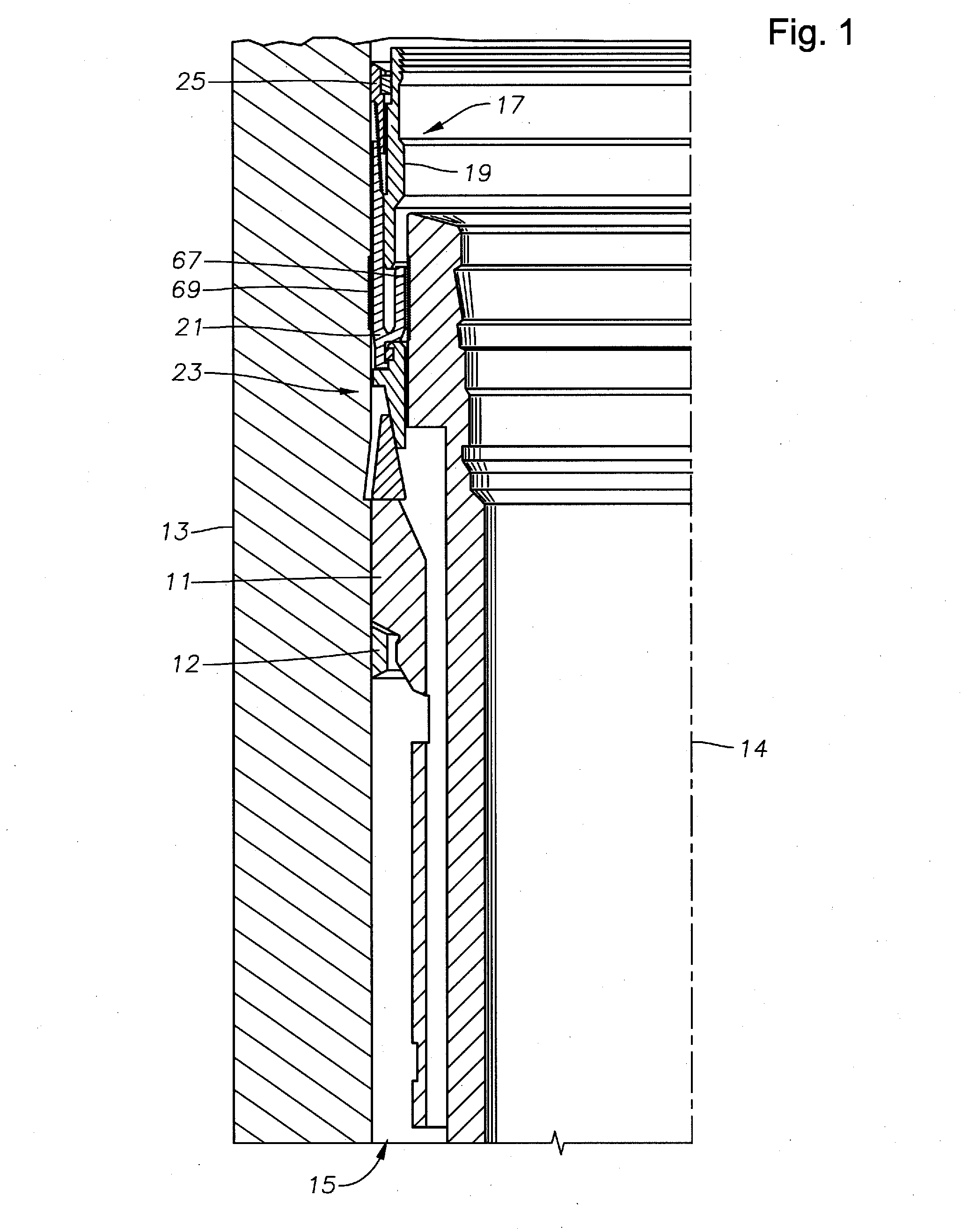 Casing hanger lockdown with conical lockdown ring