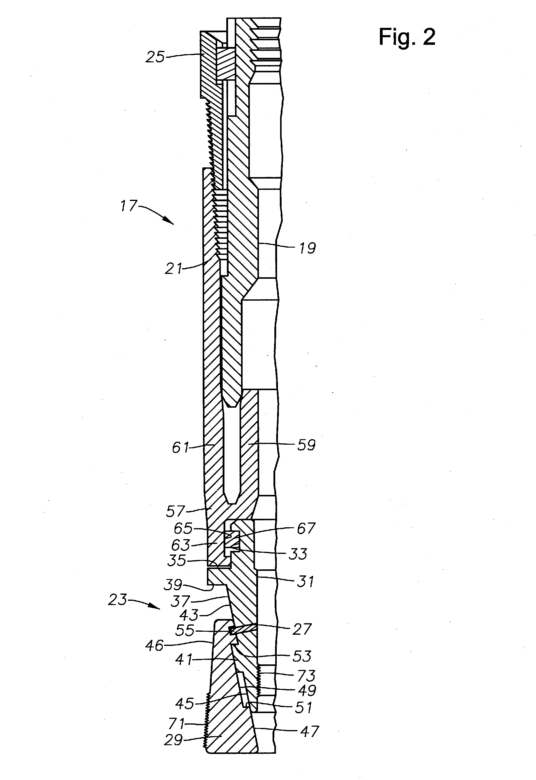 Casing hanger lockdown with conical lockdown ring