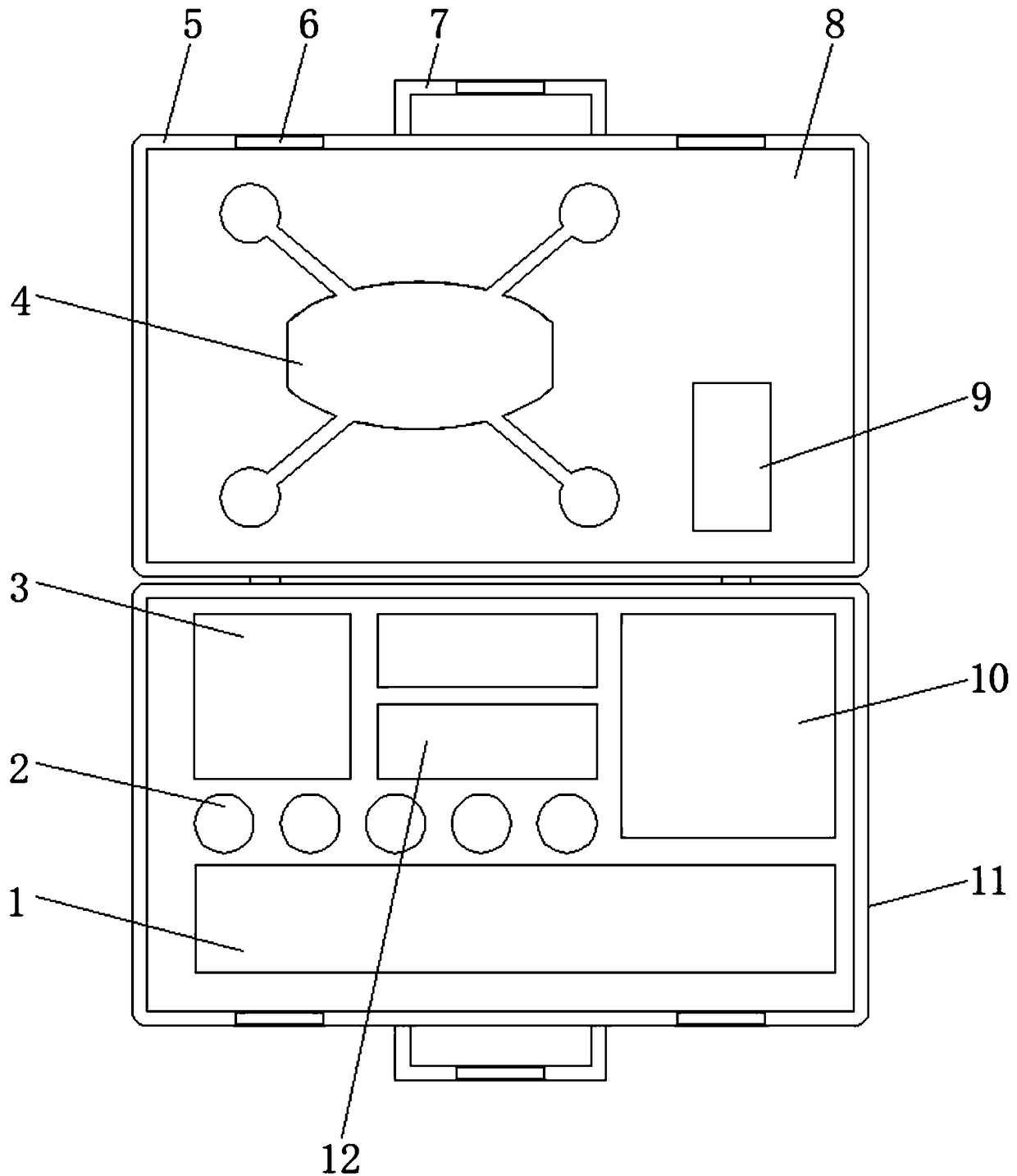 Universal unmanned aerial vehicle transportation box