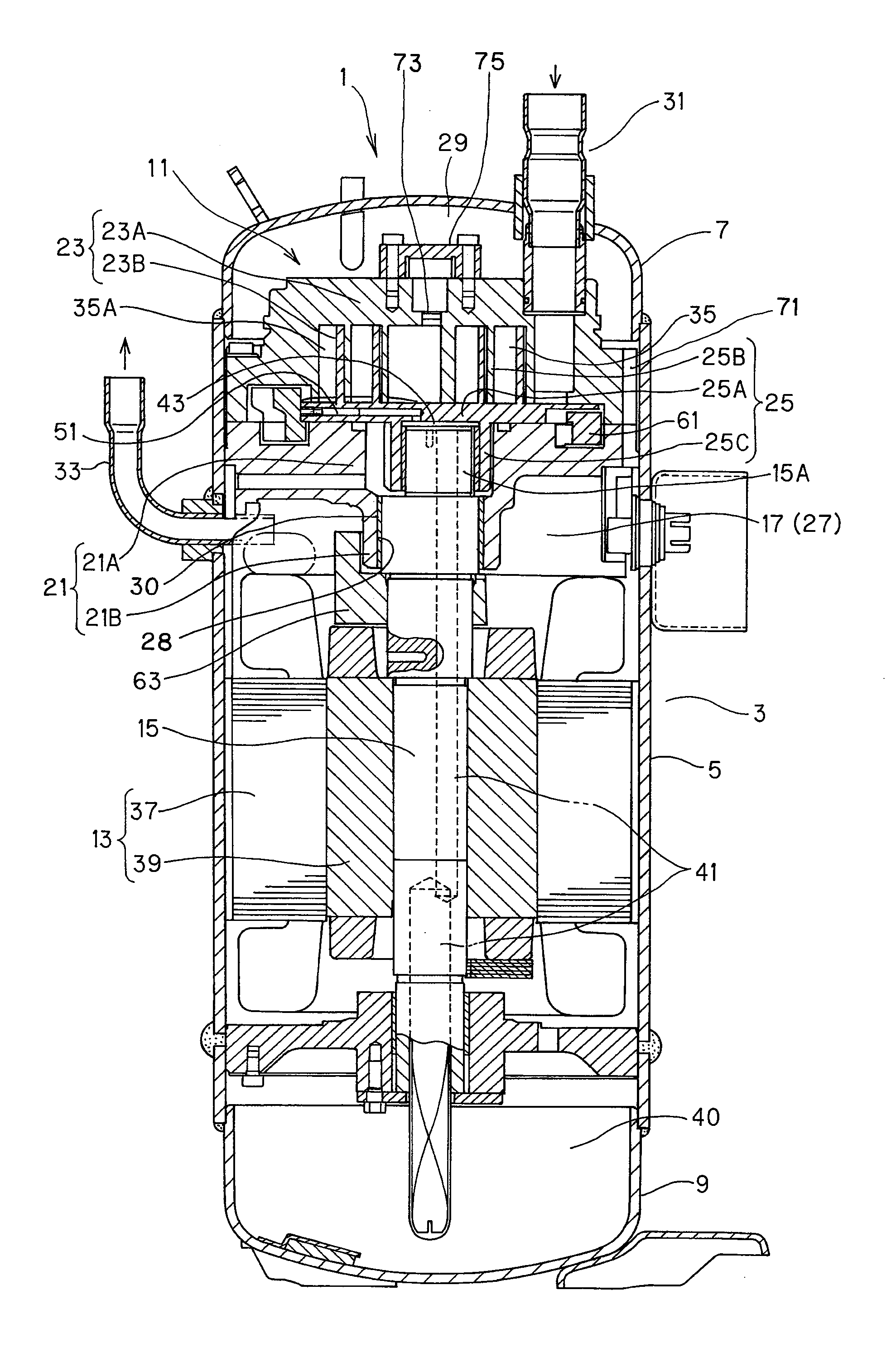 Scroll type compressor