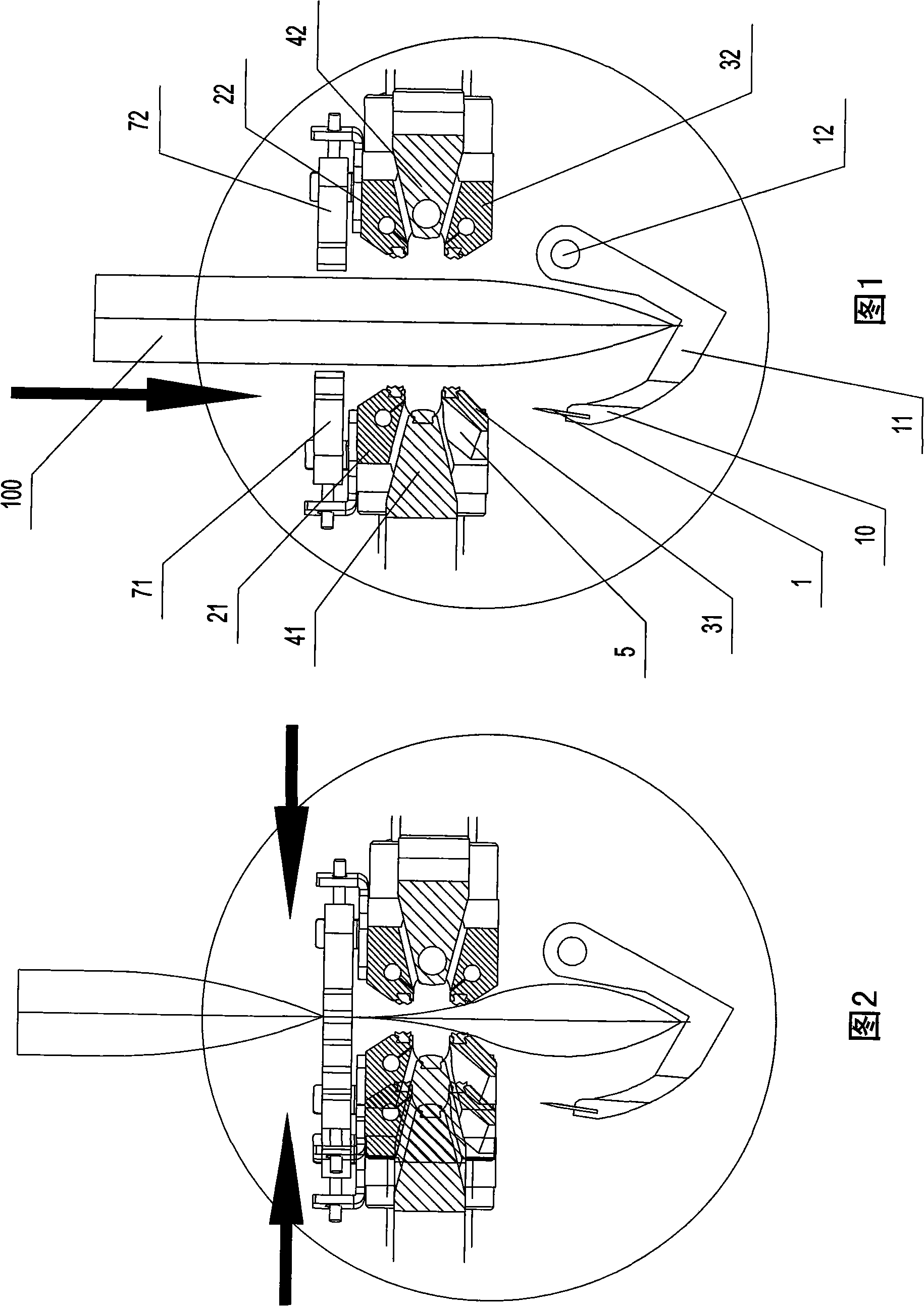 Horizontal-seal cutting method for soft bag type package and horizontal-seal cutting device