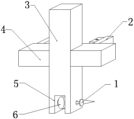 Lineation pin for machining of numerical control milling machine