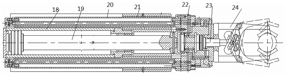 Loading and unloading manipulator system of broaching machine