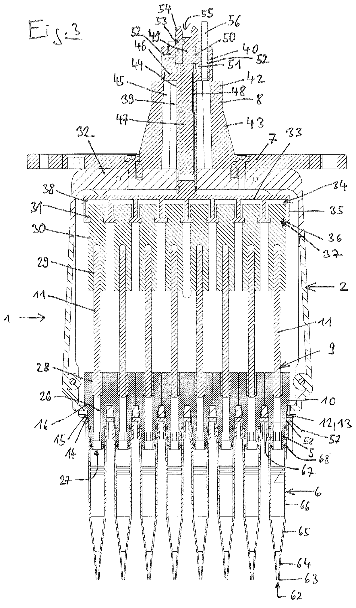 Pipetting head, pipetting device comprising a pipetting head, and method for pipetting using a pipetting head