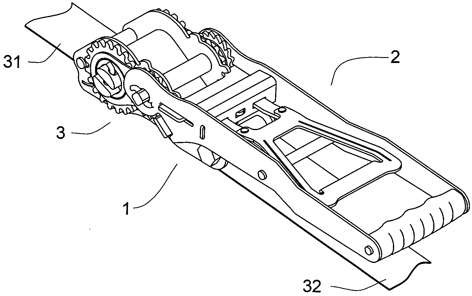 Multi-stage transmission vehicle safety tensioning device