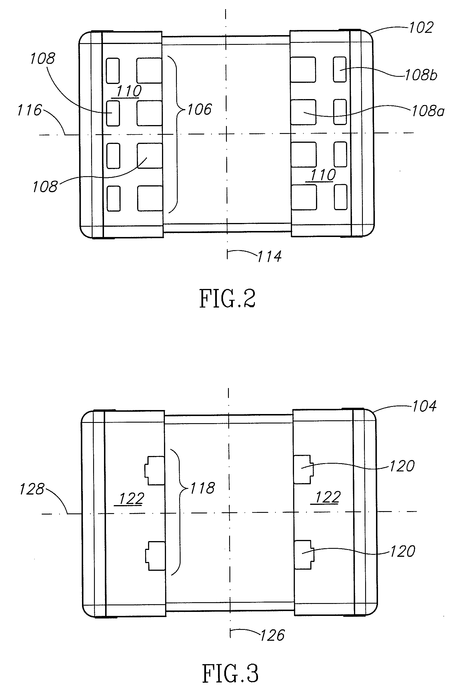 Container stacking system with universal members