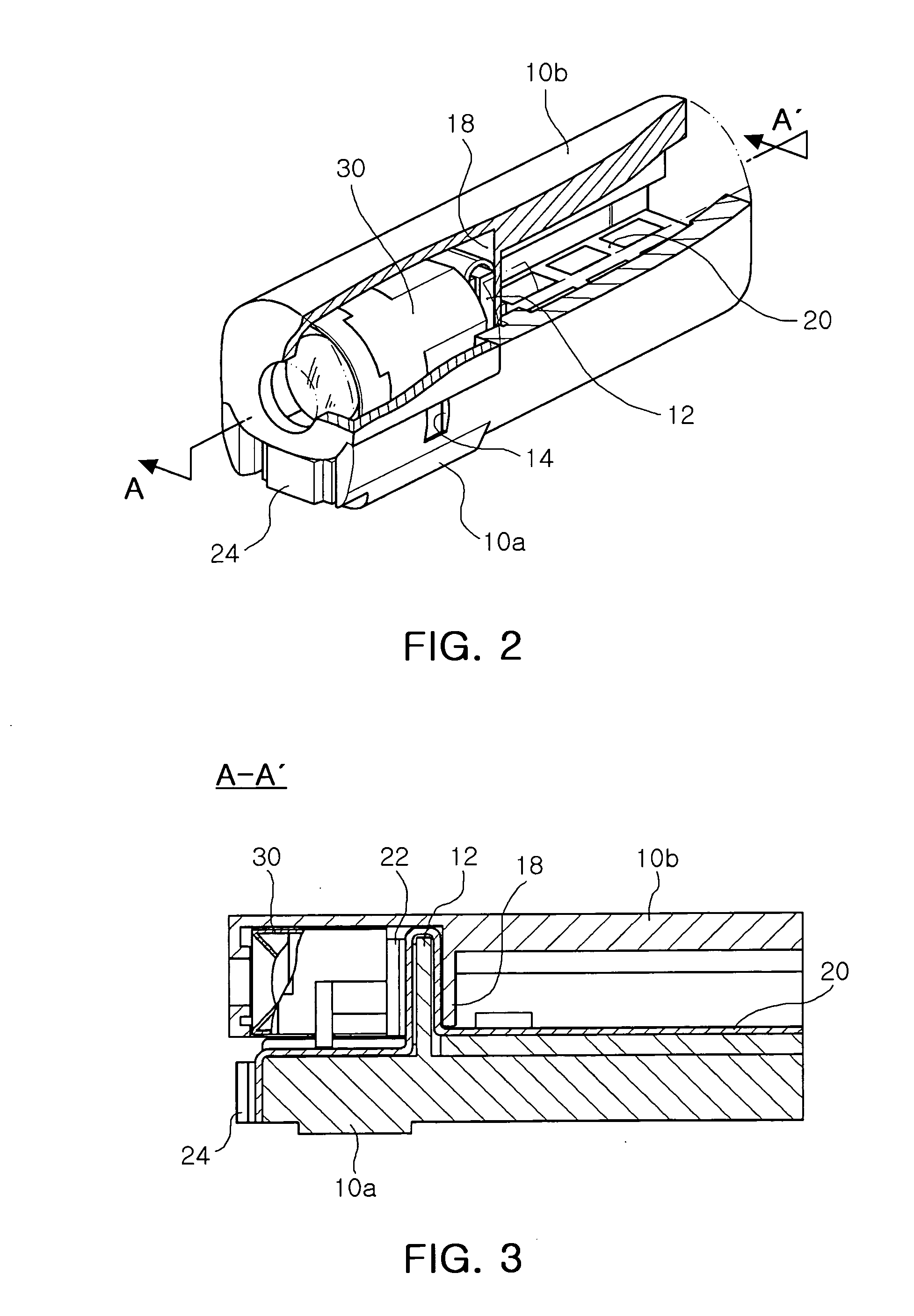 Endoscopic camera module package and method of manufacturing the same