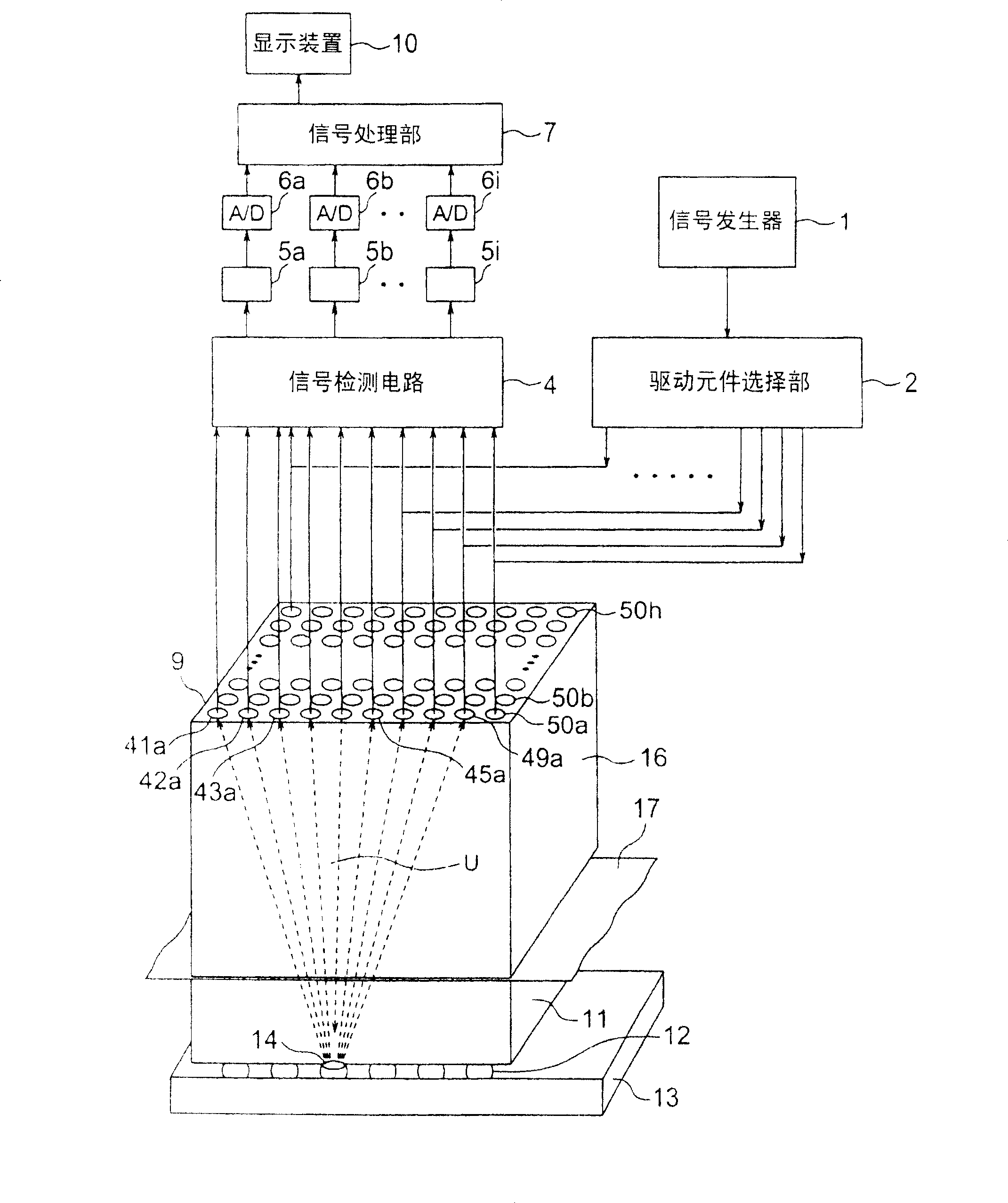 Ultrasonic imaging device