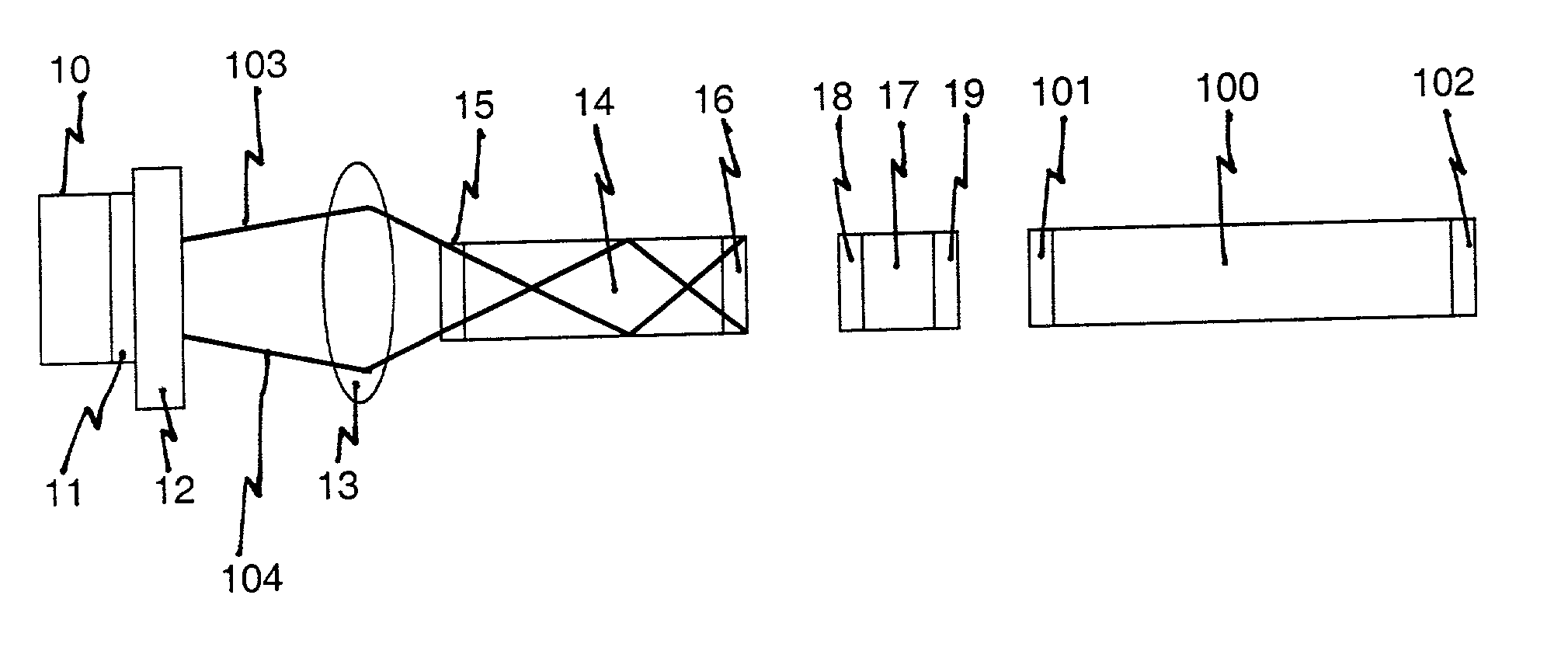 Diode array end pumped slab laser