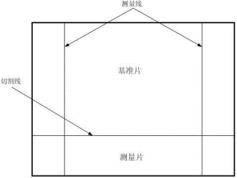 A kind of measuring method of pdp glass shrinkage