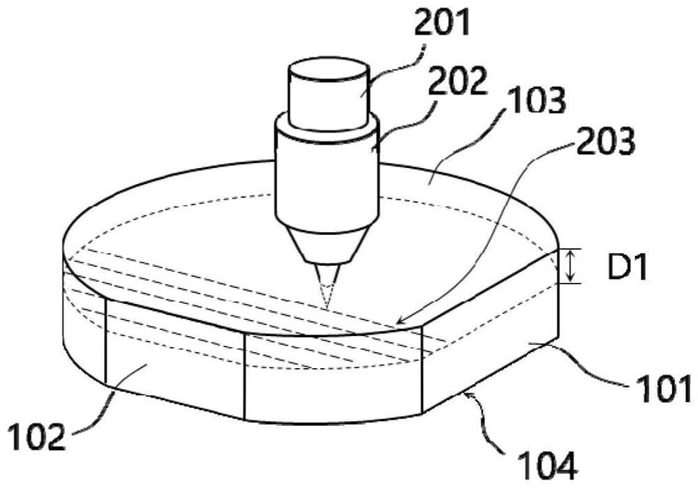 Laser fragmentation method for solid material