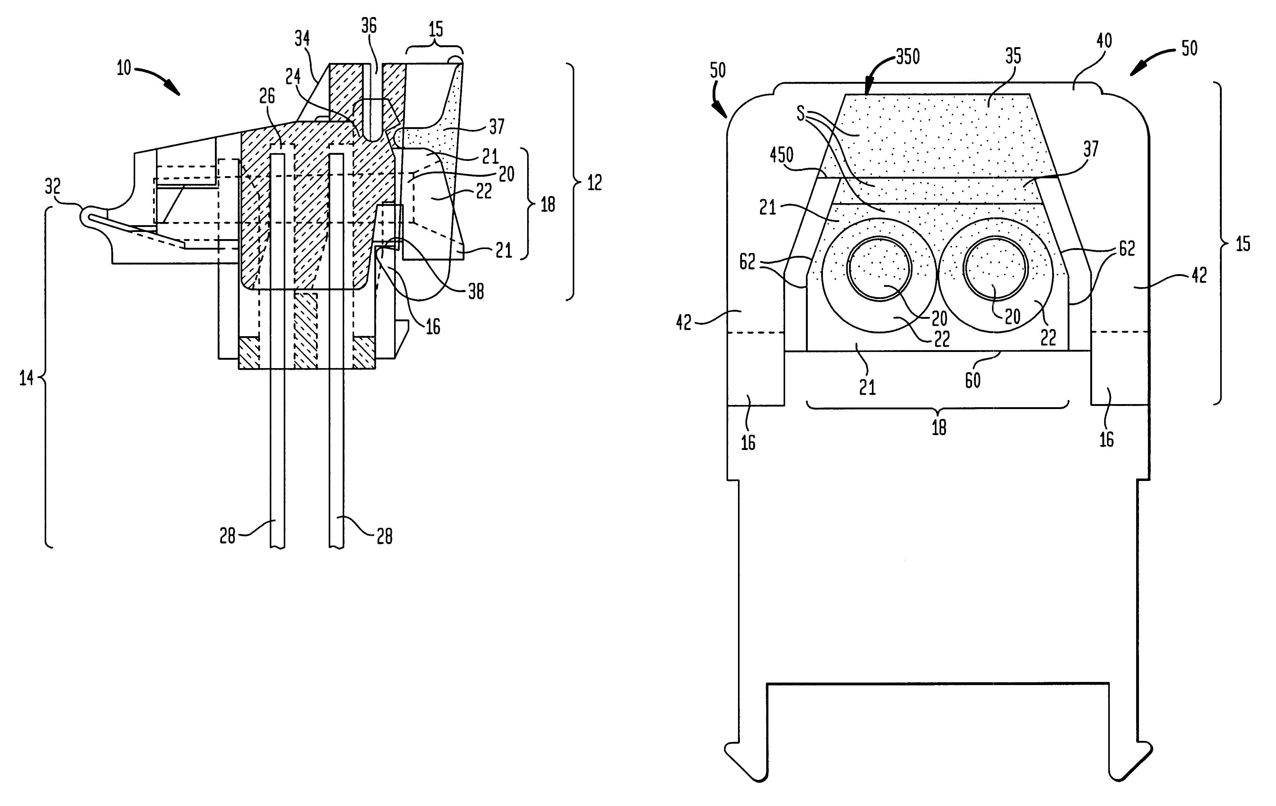 Insulation displacement connector retaining latch member