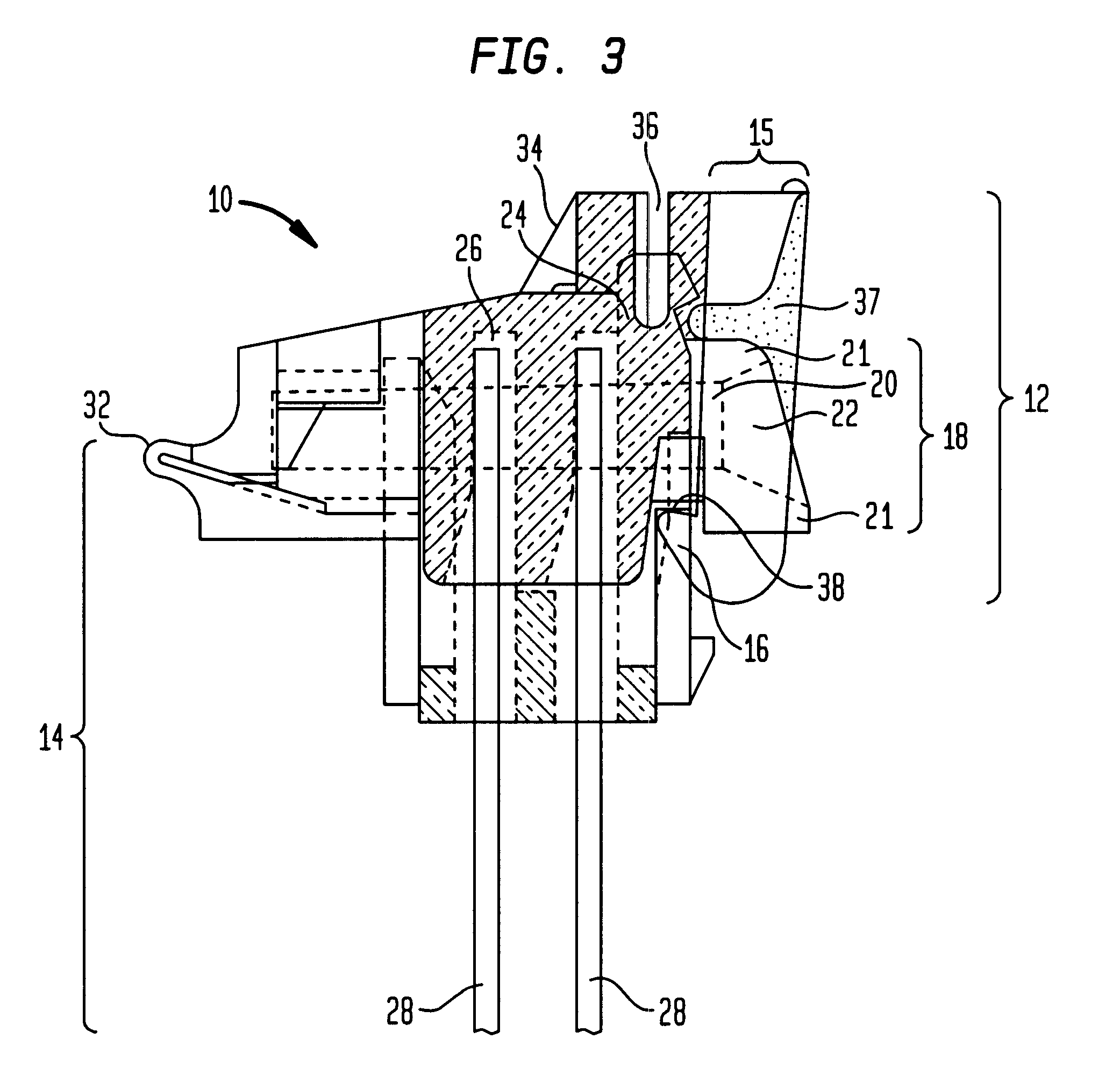 Insulation displacement connector retaining latch member