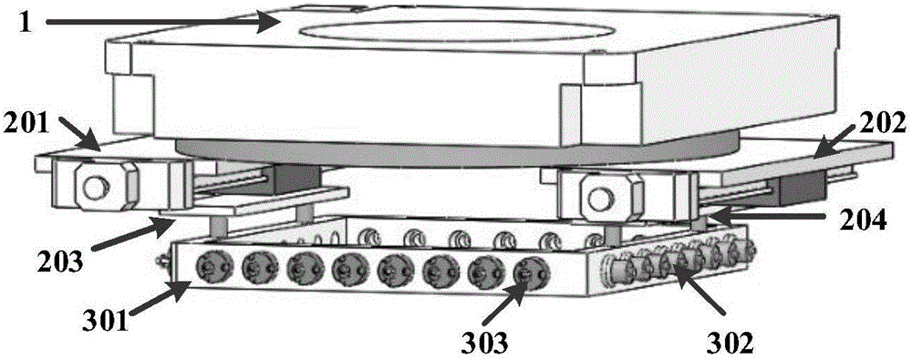 Measuring device suitable for two-dimensional reconstruction of combustion flow field gas