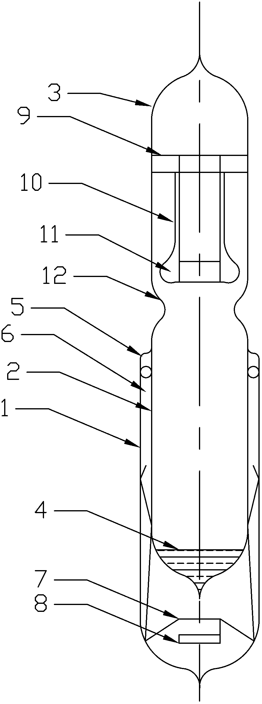 Axial-movement temperature-controlled glass heat tube