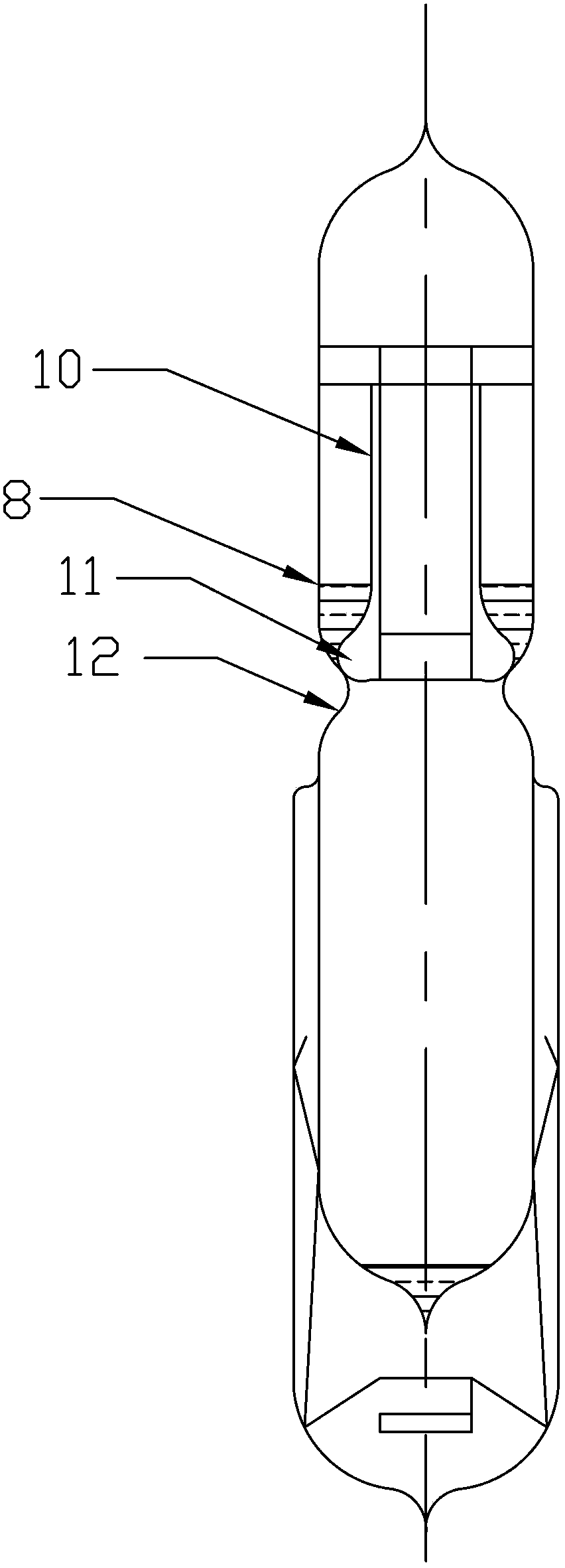 Axial-movement temperature-controlled glass heat tube