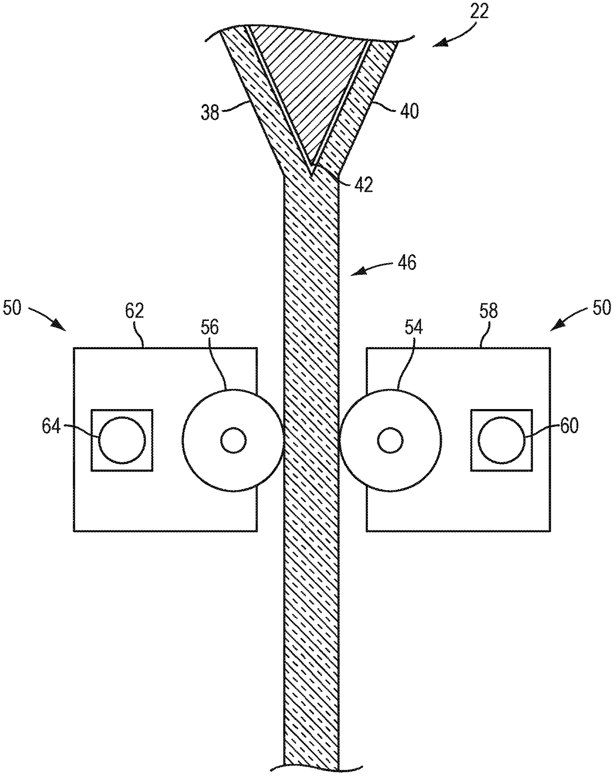 Method and apparatus for continuous processing of a flexible glass ribbon