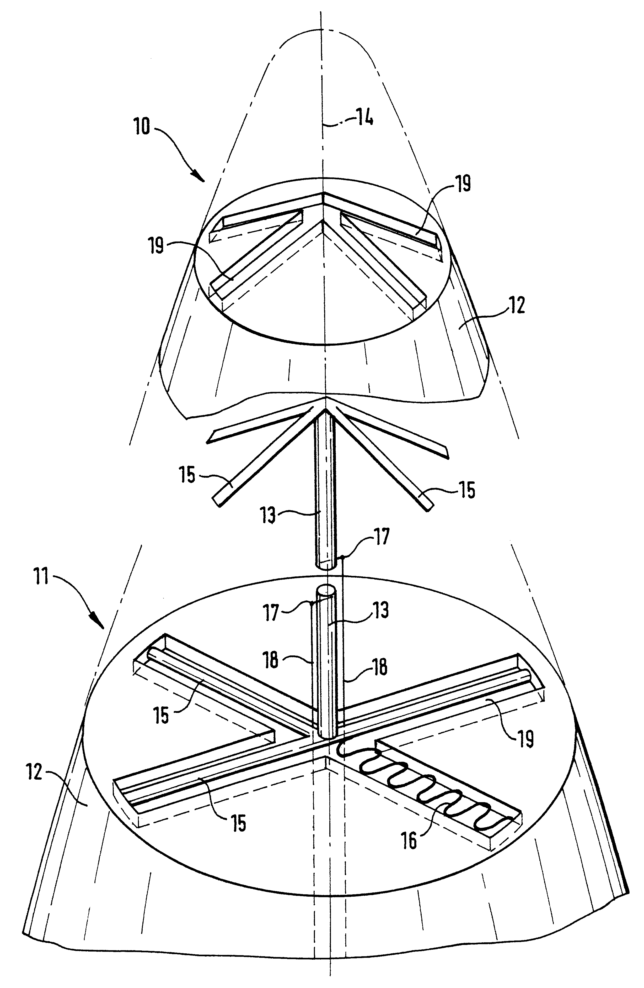 Munition article with antenna for satellite navigation