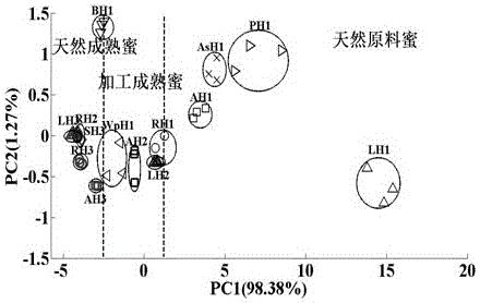 Method for identifying honey quality through physical and chemical indexes and electronic nose technology