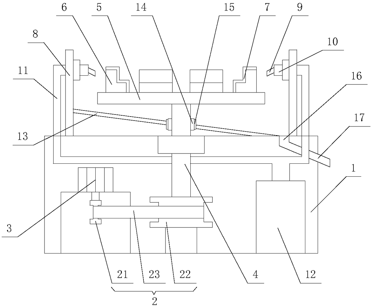 Glass spin-drying device