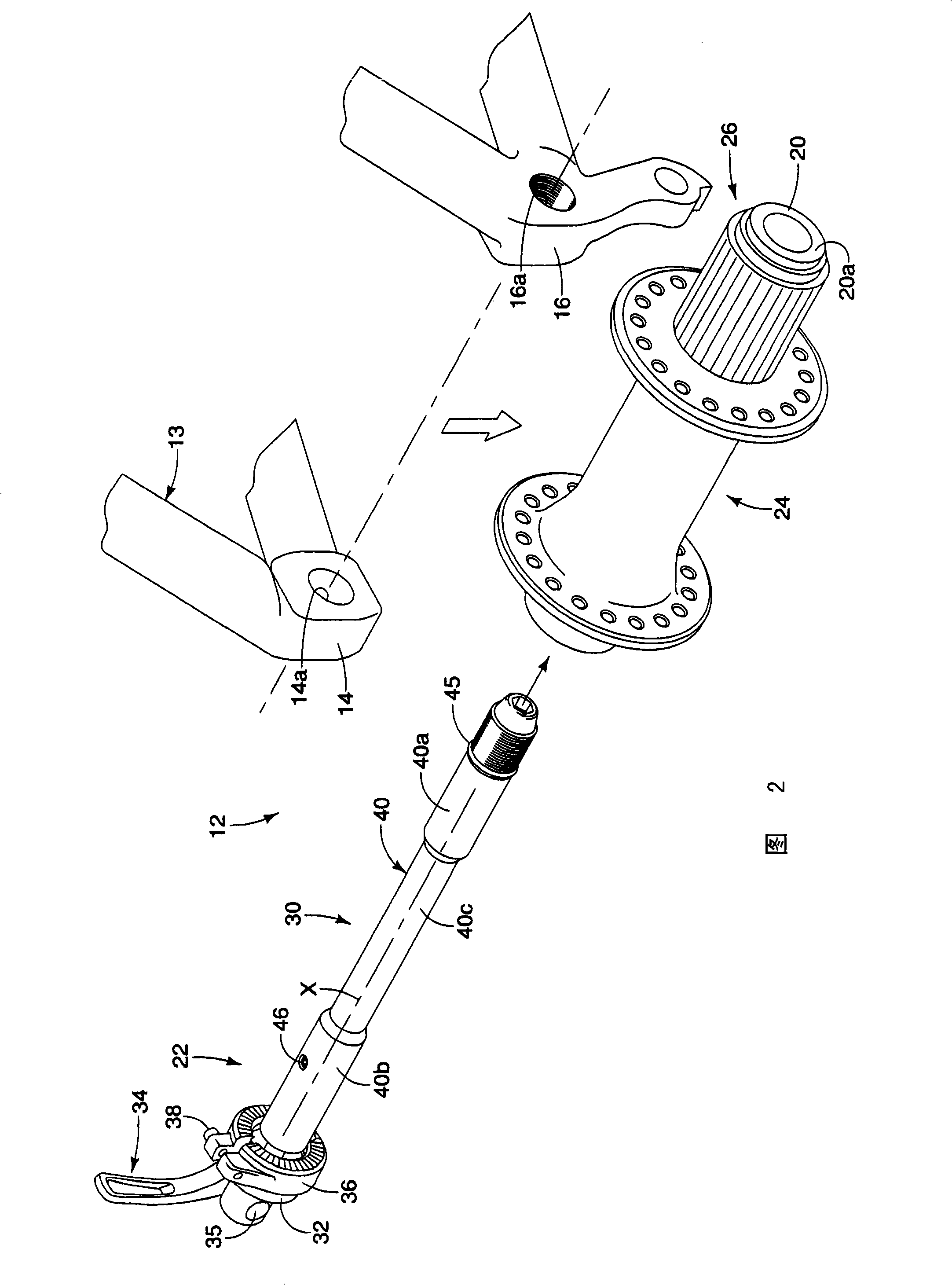 Bicycle wheel securing structure