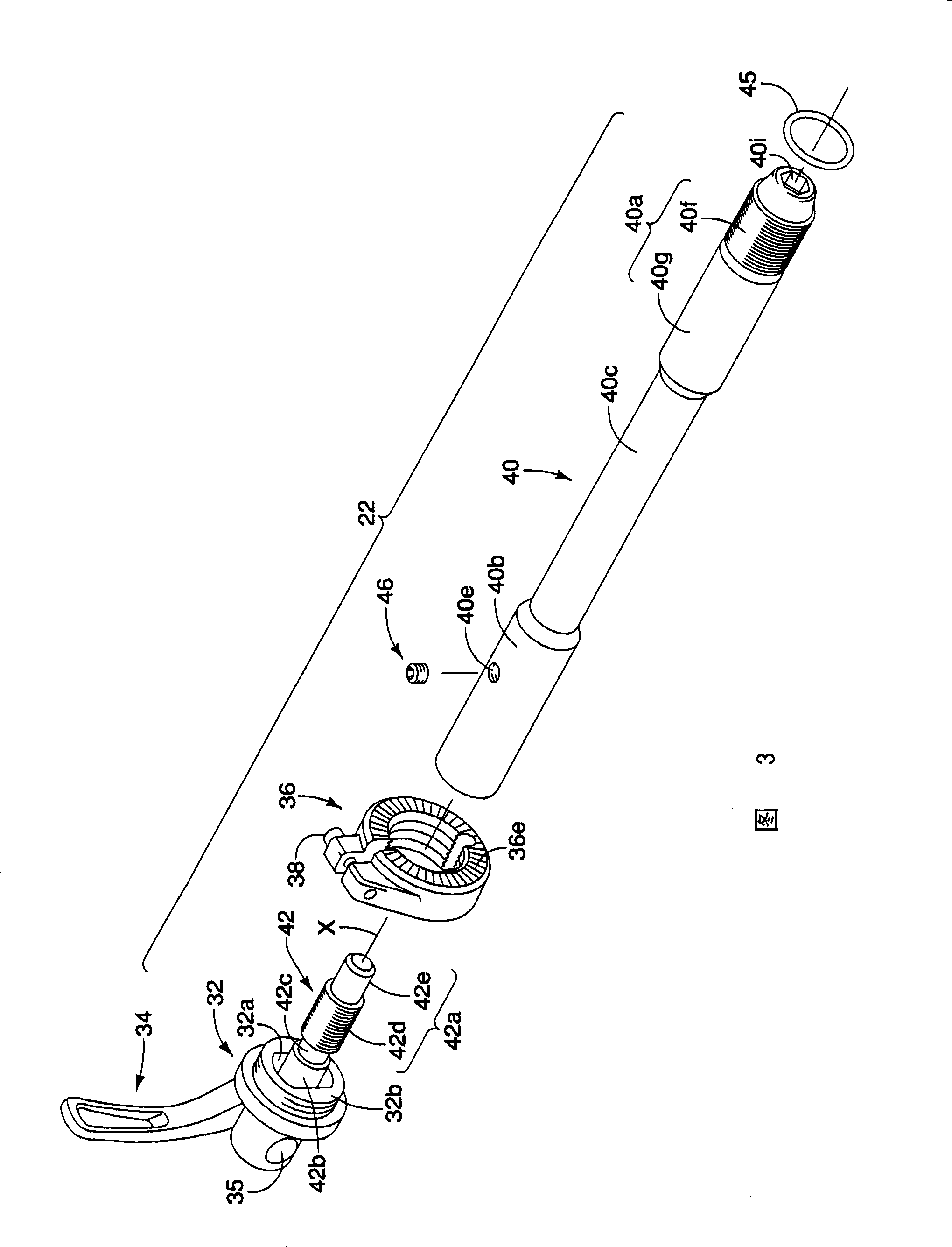 Bicycle wheel securing structure