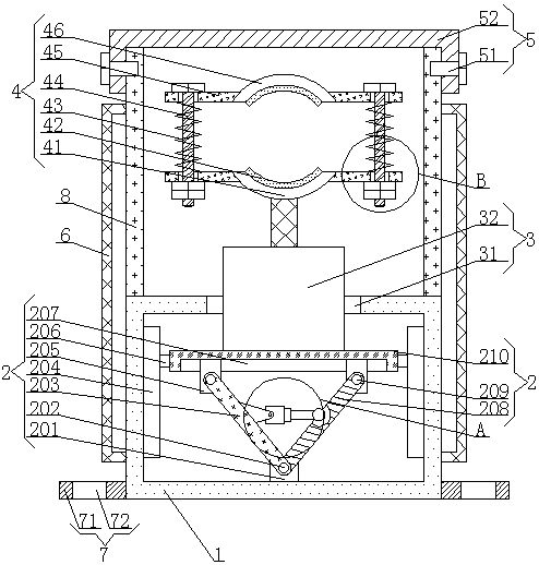 A protective auxiliary device for natural gas pipeline laying