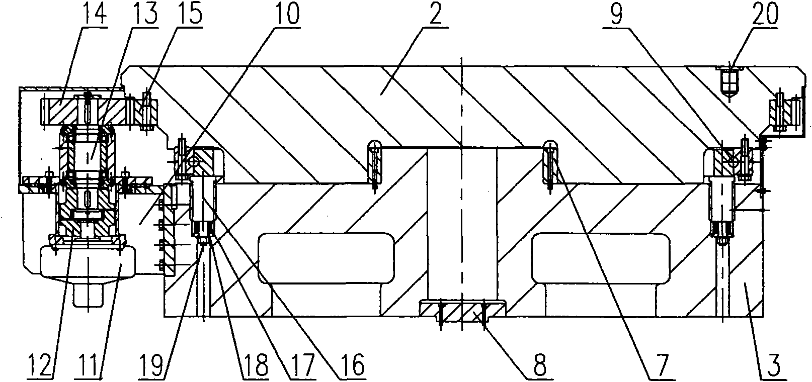 Rotary worktable for forging pie-shaped forging pieces