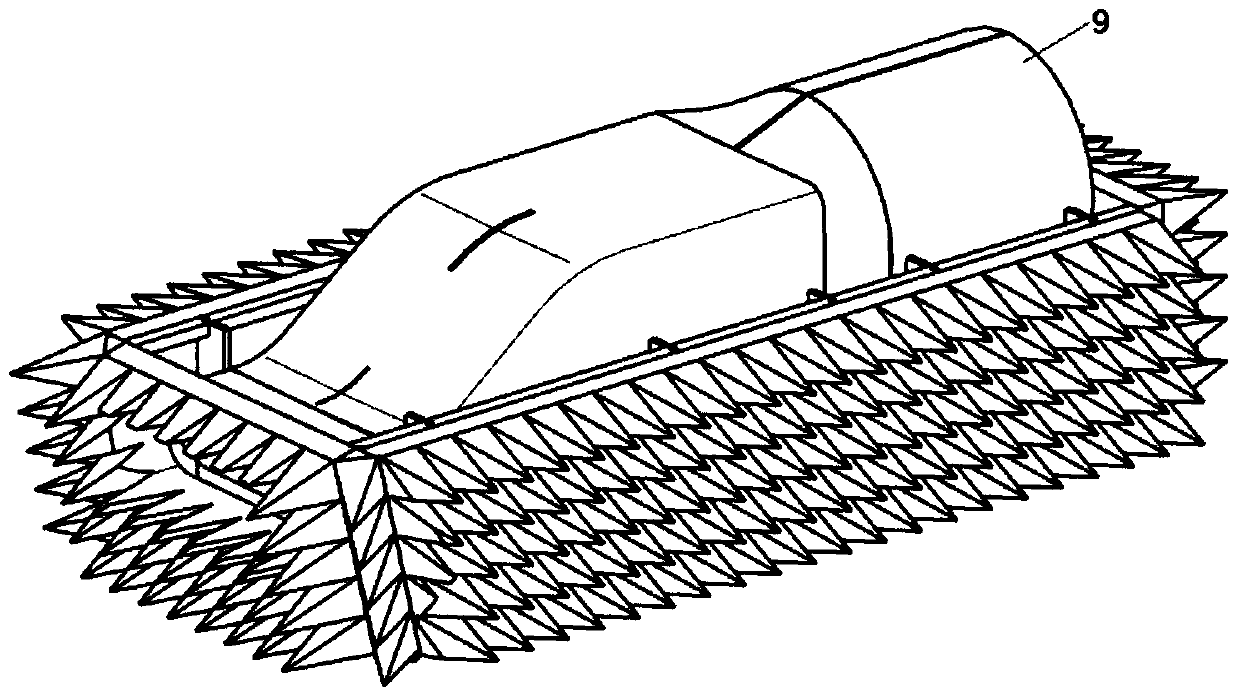 Electromagnetic scattering test device and test method for aeroengine nozzle cavity