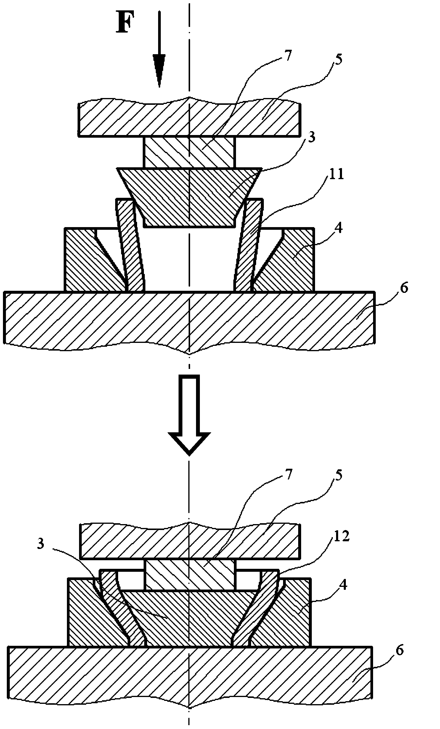 Preparing method of G20Cr2Ni4 bearing steel large-scale special-shaped cross section annular blank