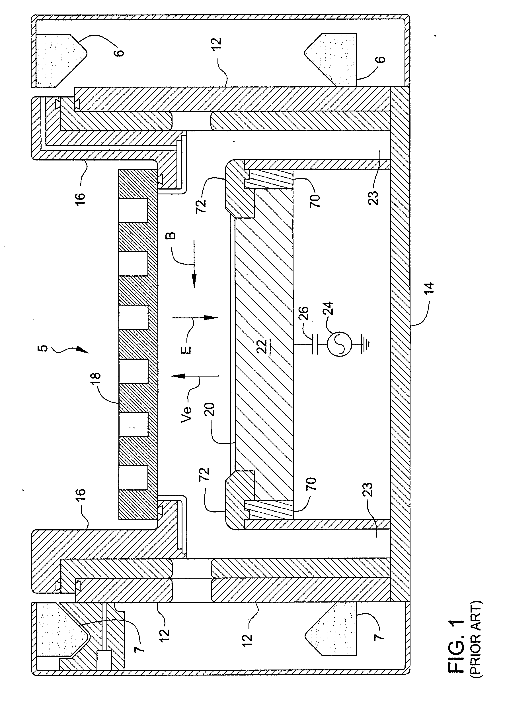 Method for shaping a magnetic field in a magnetic field-enhanced plasma reactor