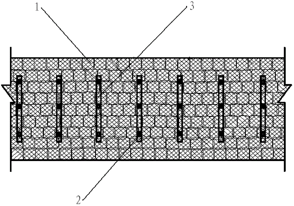 Gob-side entry retaining method for anchor bolt network gangue bag wall body for coal mining without pillars