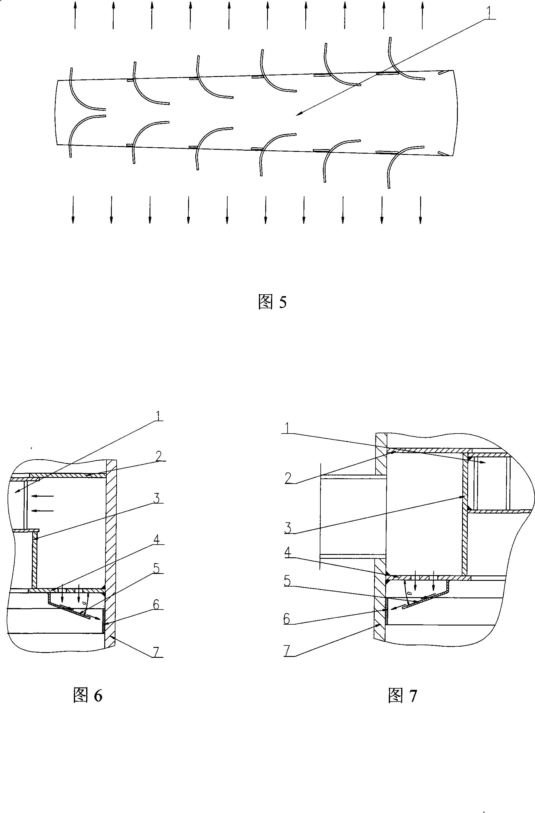 Liquid preliminary distribution device with gas distribution function