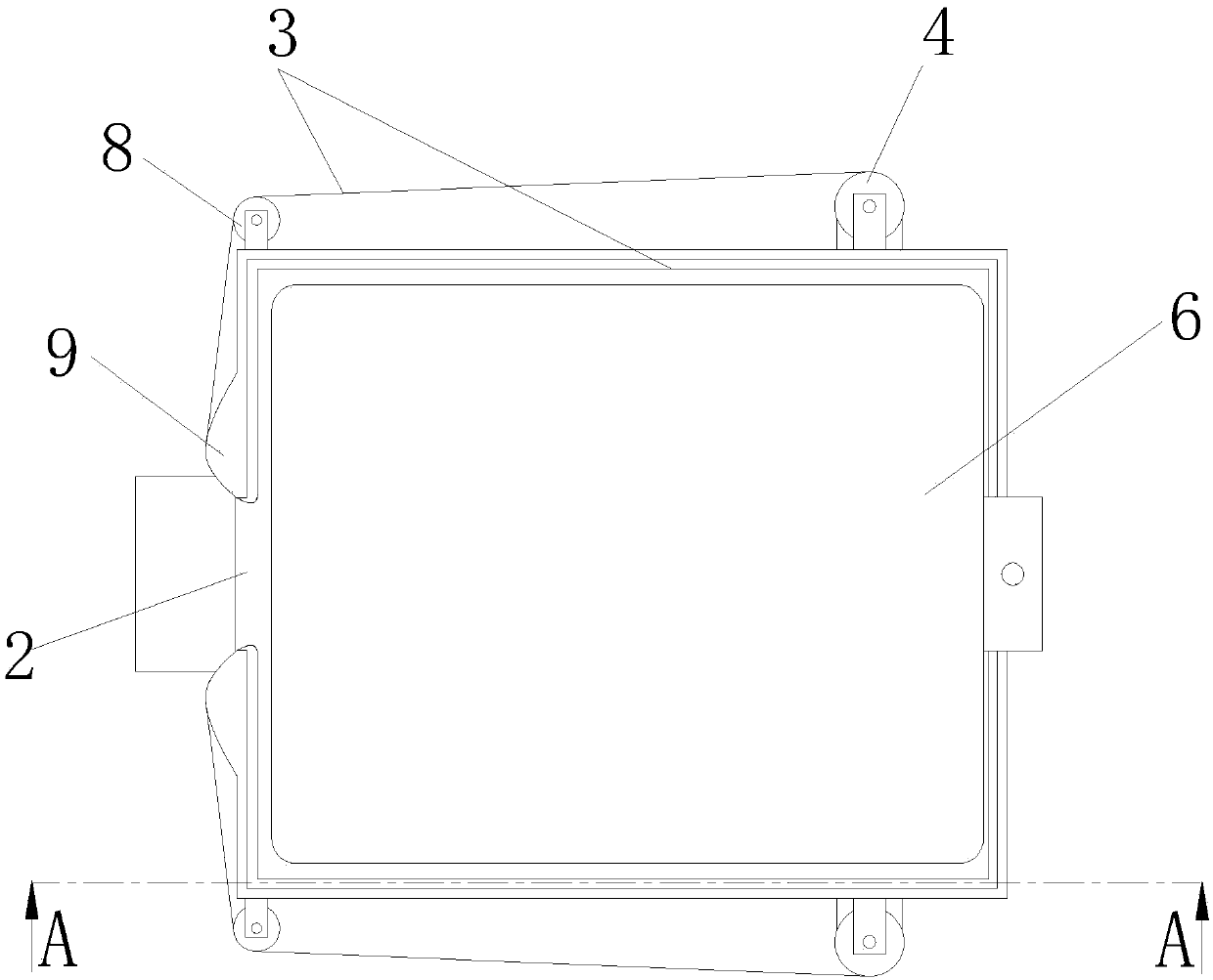 A collection device for wool fiber of spinning raw material