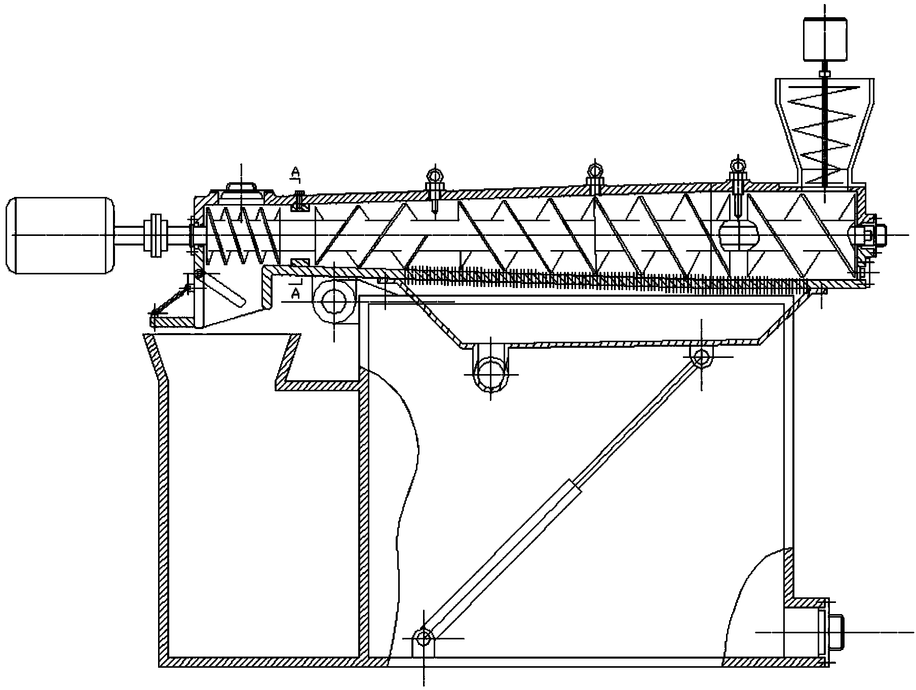 Miniaturized multipurpose treatment equipment for separating and dewatering restaurant garbage