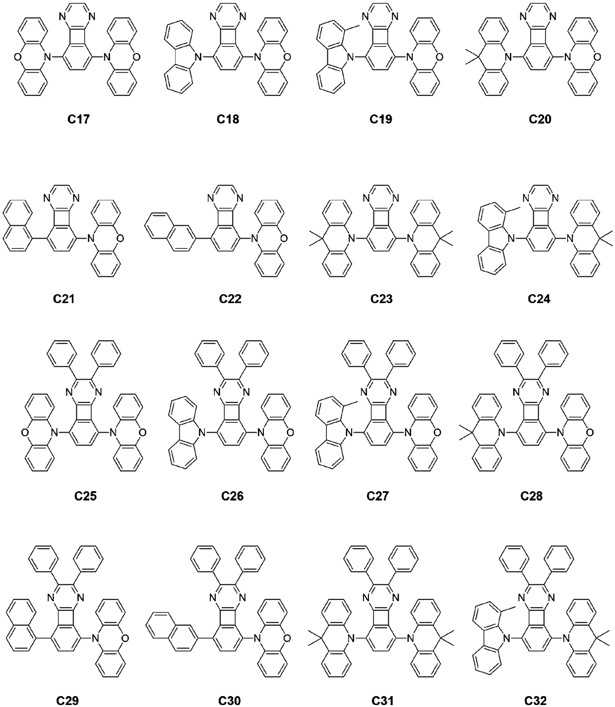 Thermally activated delayed fluorescent material and use thereof