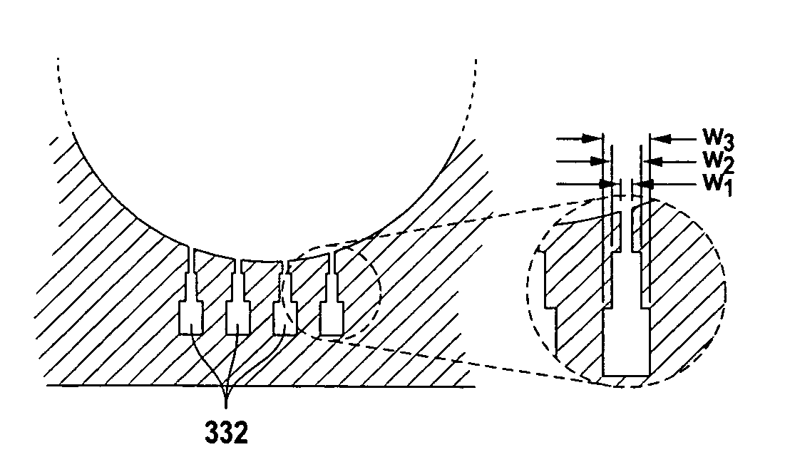 Slots in fan housing to reduce tonal noise