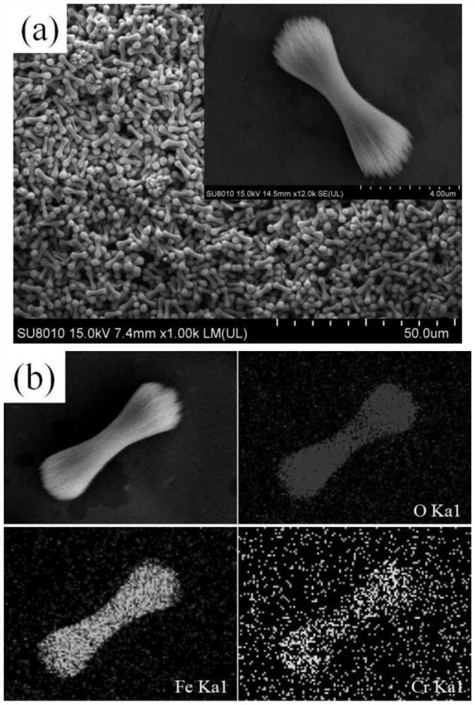 A cr-doped α-fe  <sub>2</sub> o  <sub>3</sub> Preparation method of micro-nano crystal